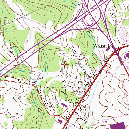 Topographic Map of Washington Manor, MD