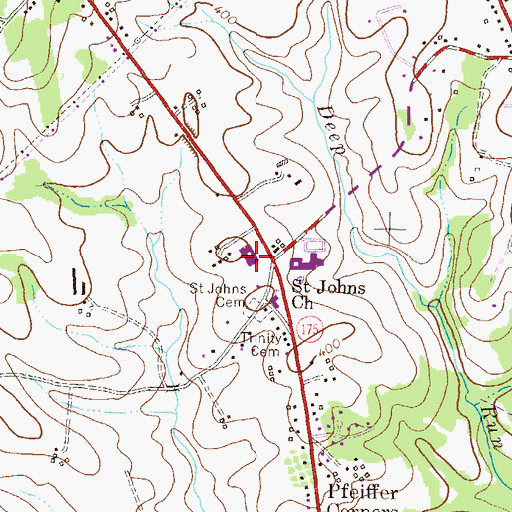 Topographic Map of Waterloo Elementary School, MD