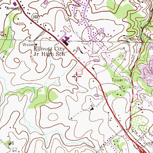 Topographic Map of Wheatfield Way, MD
