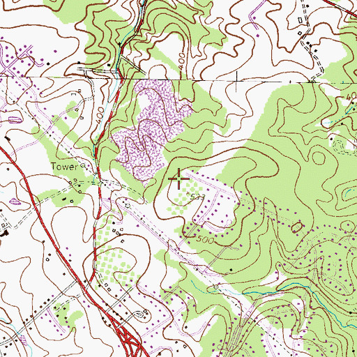 Topographic Map of Worthington Elementary School, MD
