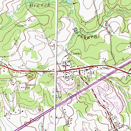 Topographic Map of Grace Episcopal Church, MD
