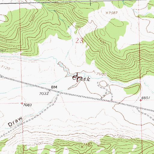 Topographic Map of Watson Draw, CO