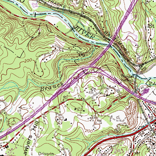 Topographic Map of Interchange 46, MD