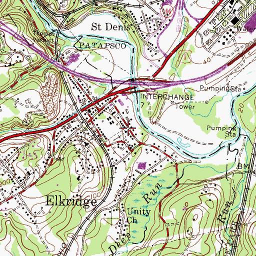 Topographic Map of Melville Chapel United Methodist Church, MD