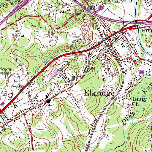 Topographic Map of Saint Augustine Church, MD