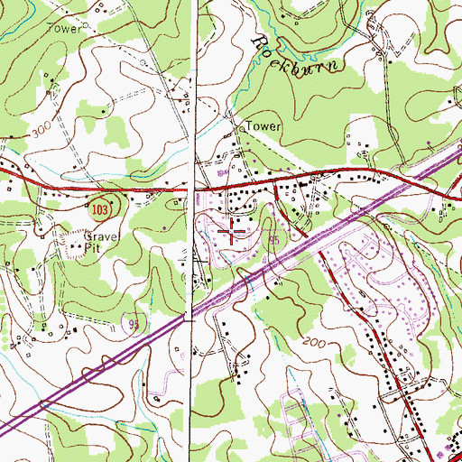 Topographic Map of Timberview, MD