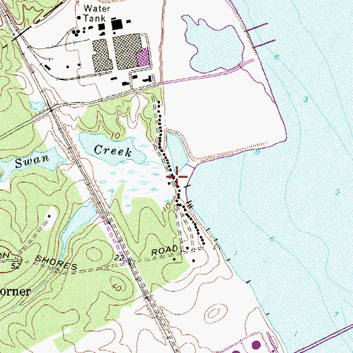 Topographic Map of Brandon Shores, MD