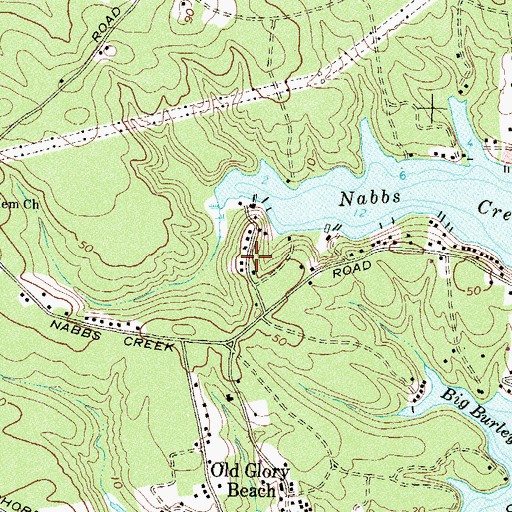 Topographic Map of Brightwater Beach, MD