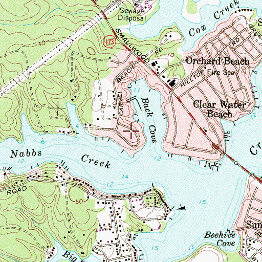 Topographic Map of Carvel Beach, MD
