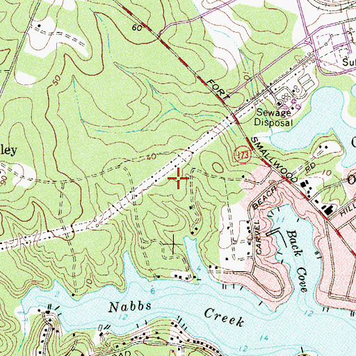 Topographic Map of Chestnut Hill Cove, MD