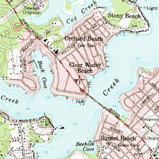 Topographic Map of Community Gospel Church of Pasadena, MD