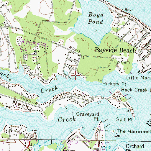 Topographic Map of First Cove, MD