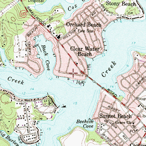 Topographic Map of Greenland Beach, MD