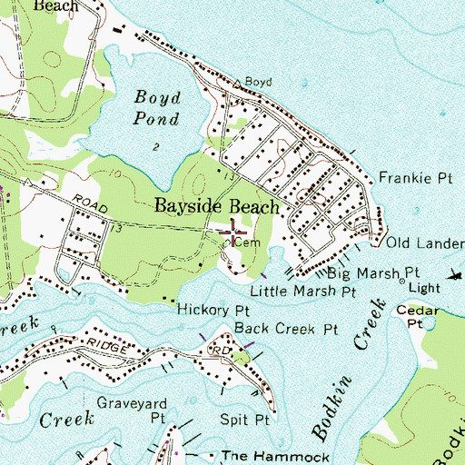 Topographic Map of Hancock Cemetery, MD