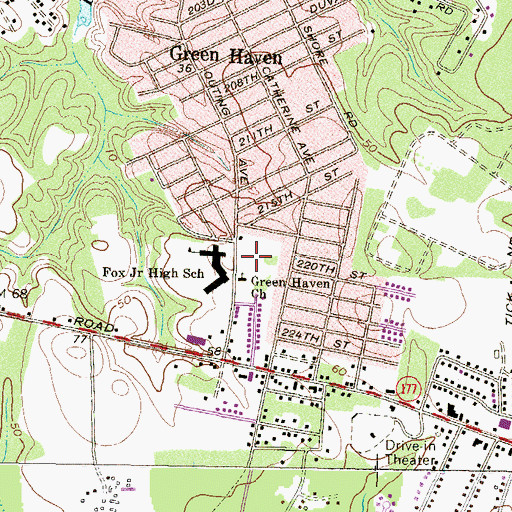 Topographic Map of Havenwood Park, MD