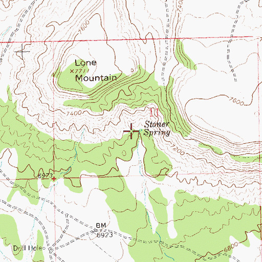 Topographic Map of Stoner Spring, CO
