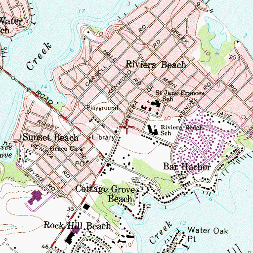 Topographic Map of Jenkins Memorial Church, MD