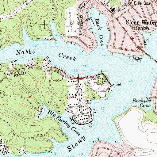 Topographic Map of Lombardee Beach, MD