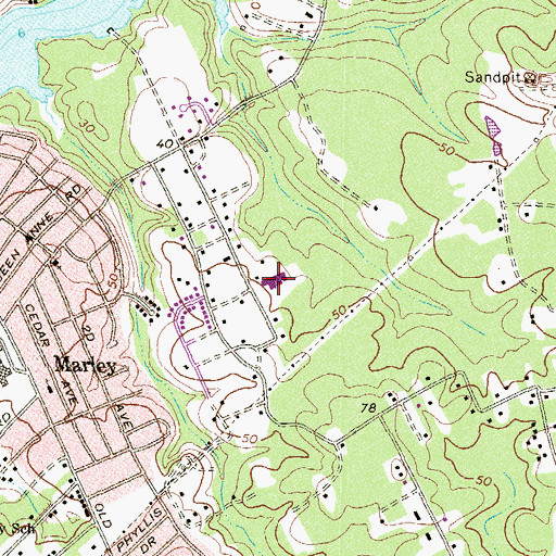 Topographic Map of Maryland Manor Nursing Home, MD
