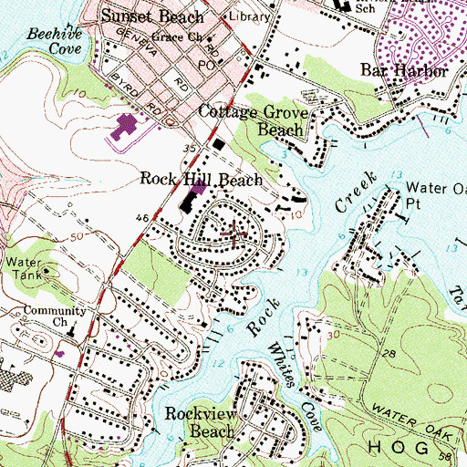 Topographic Map of Pine Grove Village, MD
