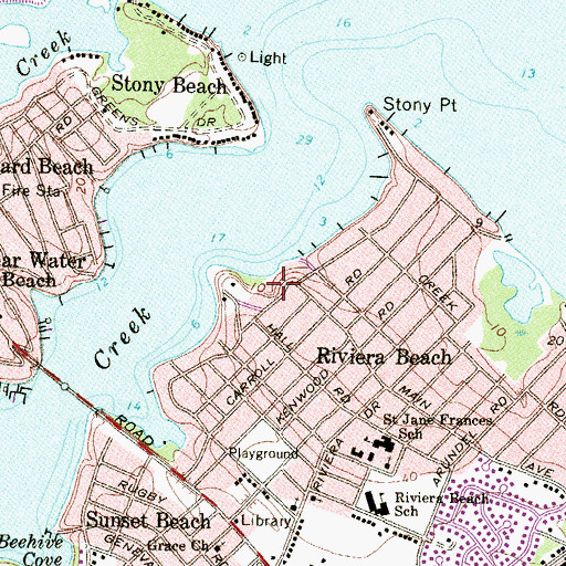 Topographic Map of Riviera Beach Cemetery, MD