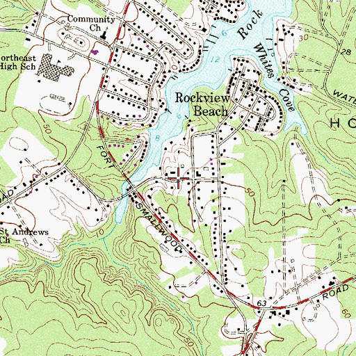 Topographic Map of Riviera Isle, MD