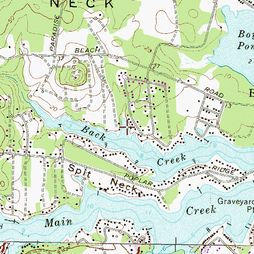 Topographic Map of Sams Cove, MD