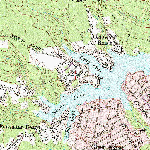 Topographic Map of Silver Sands, MD