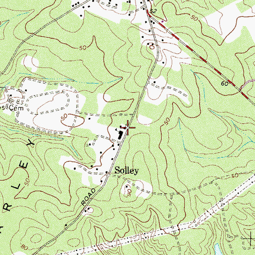 Topographic Map of Solley United Methodist Church, MD