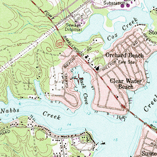 Topographic Map of Stoney Creek Boat Yard, MD