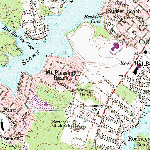 Topographic Map of Stoney View, MD