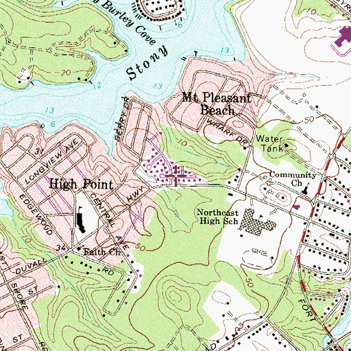 Topographic Map of Stoneybrook Village, MD