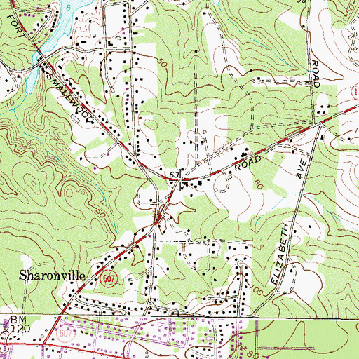 Topographic Map of Summerfield, MD