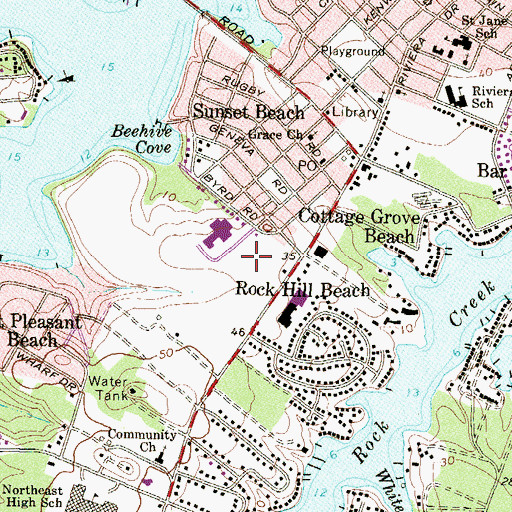 Topographic Map of Sunset Park, MD