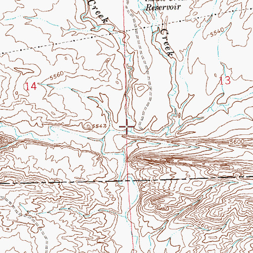 Topographic Map of Miller Creek, CO