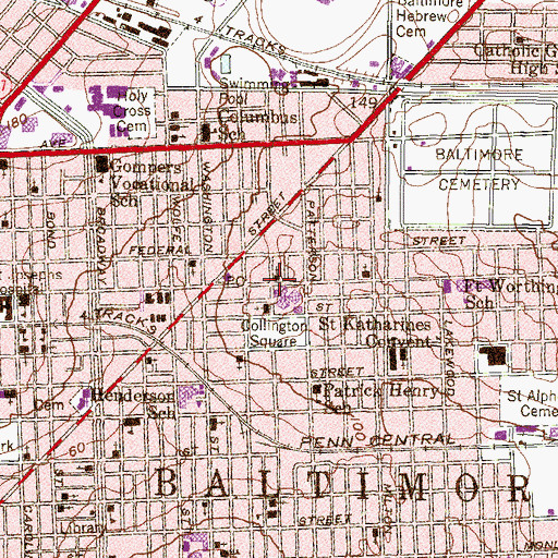 Topographic Map of Berea Lutheran Church, MD