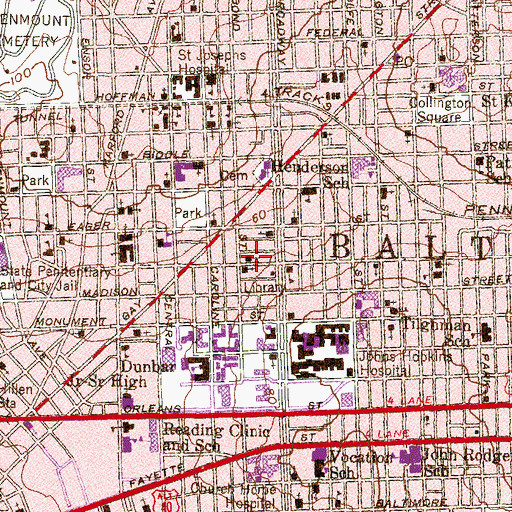 Topographic Map of Bethel Holy Tabernacle, MD