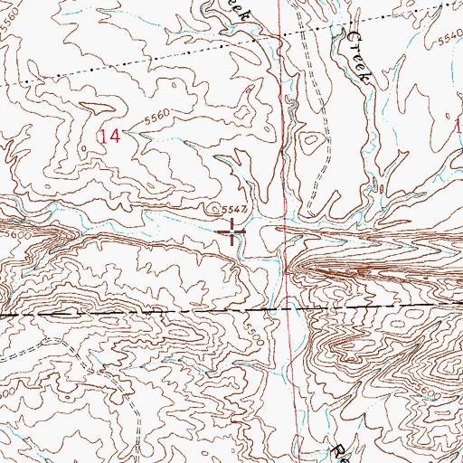 Topographic Map of Skull Creek, CO