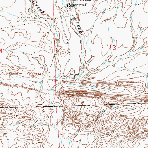 Topographic Map of Box Elder Creek, CO