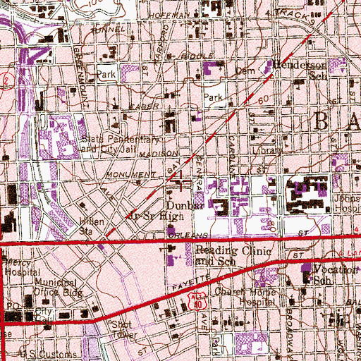 Topographic Map of Fountain Baptist Church, MD