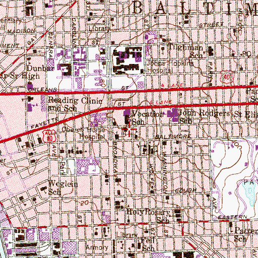 Topographic Map of Holy Trinity Russian Orthodox Church, MD