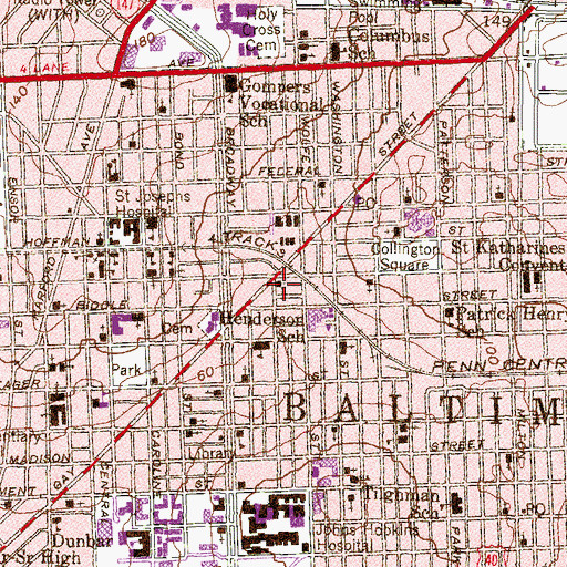 Topographic Map of Mount Pleasant Baptist Church, MD