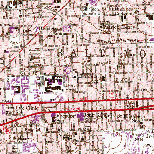 Topographic Map of New Pilgrim Baptist Church, MD