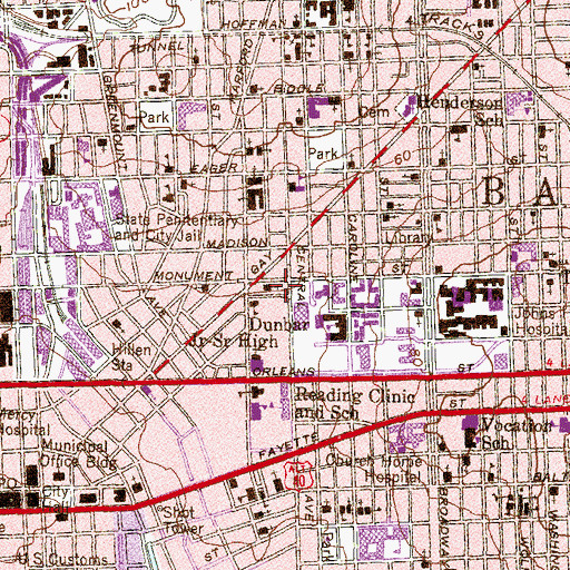 Topographic Map of Old Town Medical Center, MD