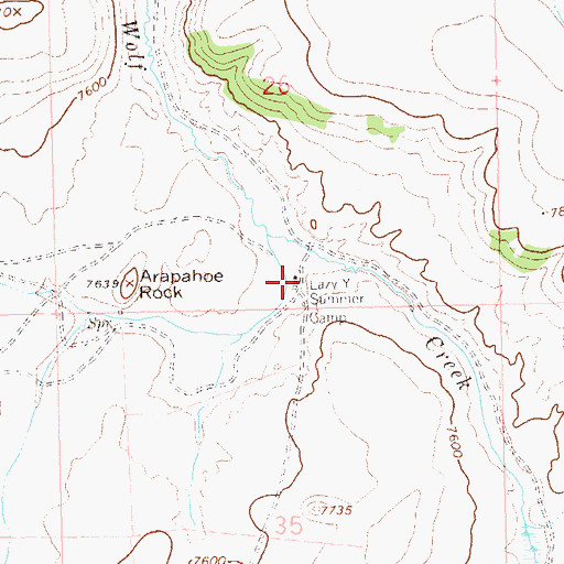 Topographic Map of Lazy Y Summer Camp, CO