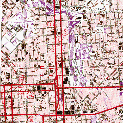 Topographic Map of Saint Ignatius Roman Catholic Church, MD
