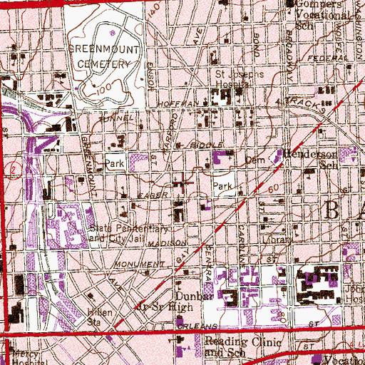 Topographic Map of Saint James Convent, MD