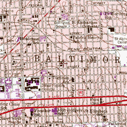 Topographic Map of Saint Wenceslaus Roman Catholic Church, MD