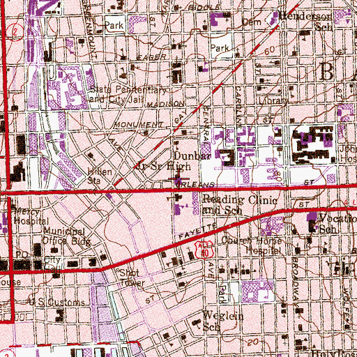 Topographic Map of Waters Avenue African Methodist Episcopal Church, MD