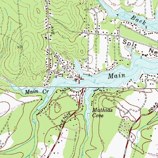 Topographic Map of Bodkin Boat Club, MD